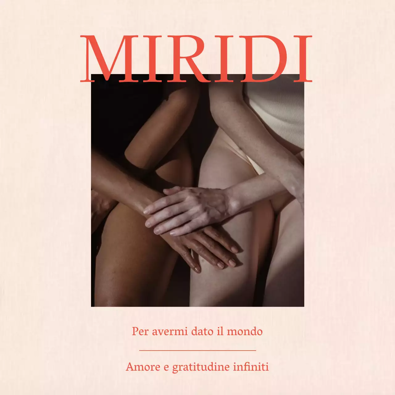 Un semplice post di ringraziamento in rosso e avorio