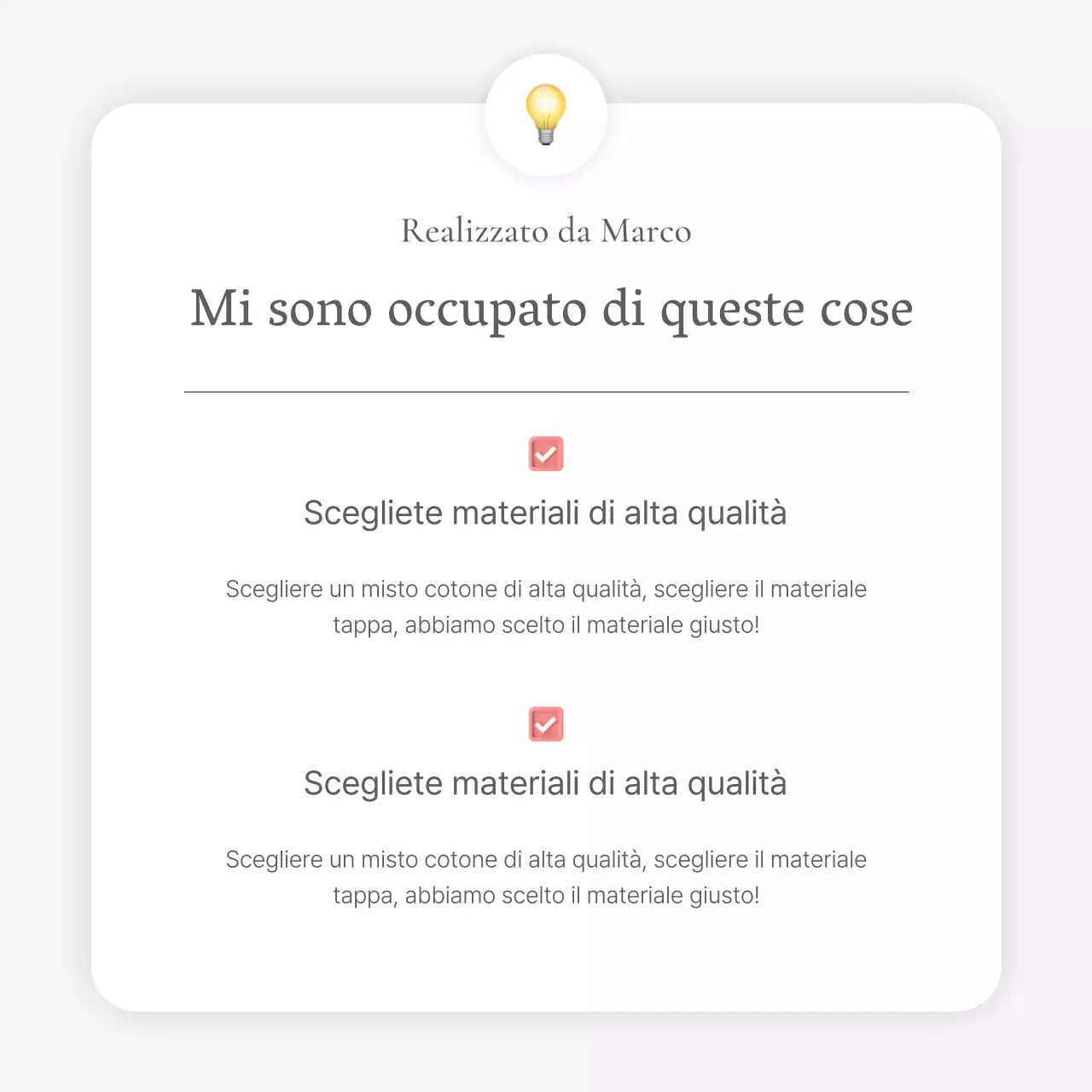 Una pagina introduttiva o un annuncio per un centro commerciale di moda con uno stile semplice di emoji bianche e grigie.