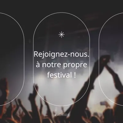Un post sur une fête de concert branchée en bleu marine et blanc