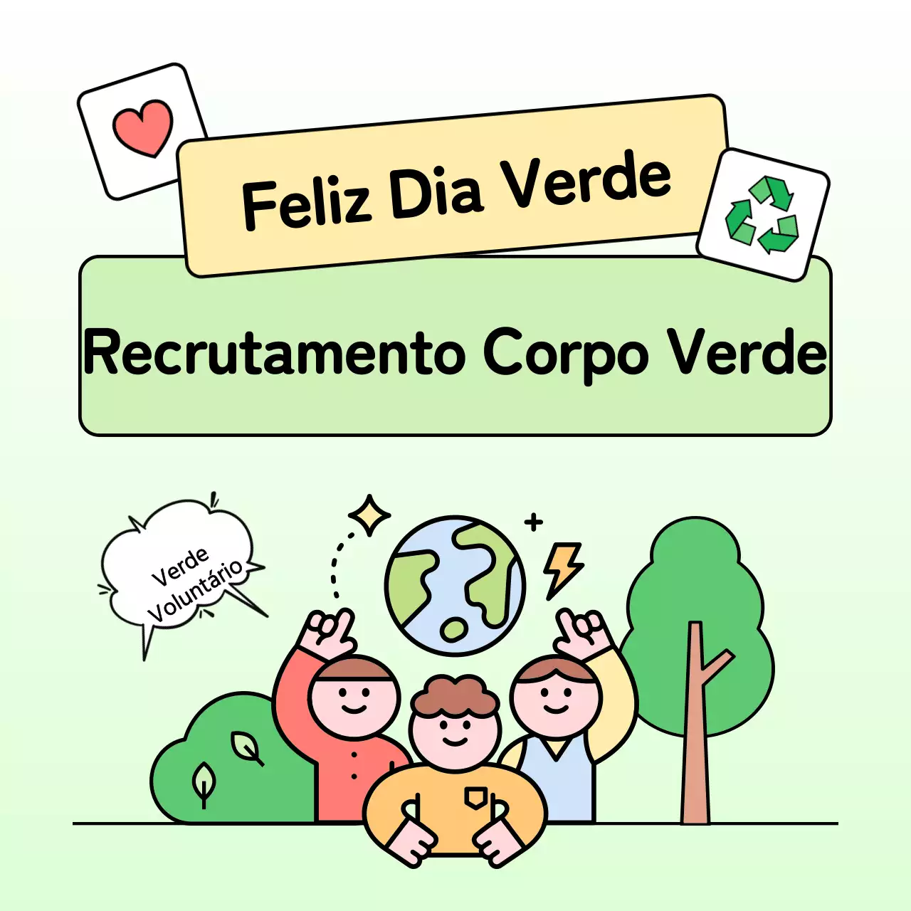 Promover as cores verde e chartreuse do corpo ambiental do sector público