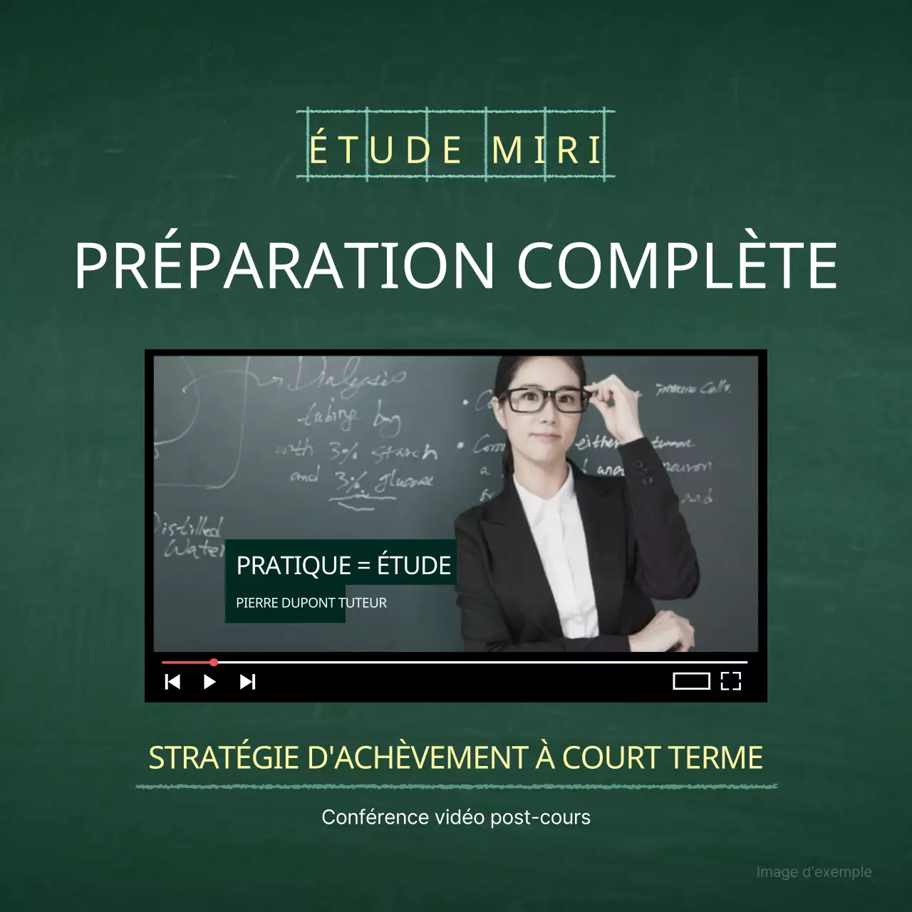 Un simple prospectus scolaire vert et blanc