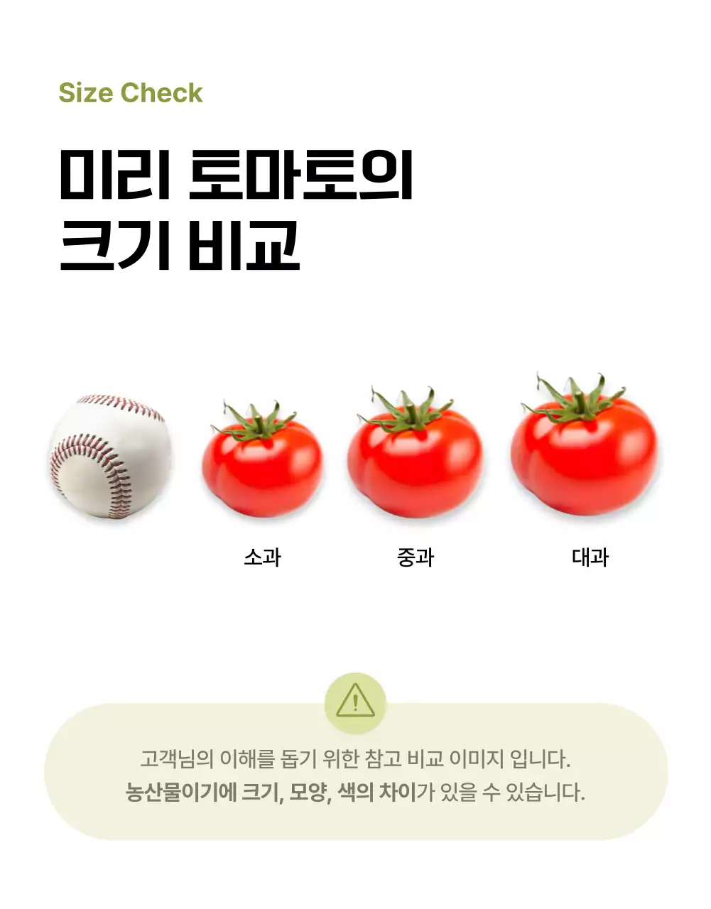 흰색과 초록색의 심플한 토마토 홍보