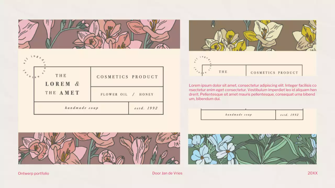 Red trend grafisch ontwerper portfolio