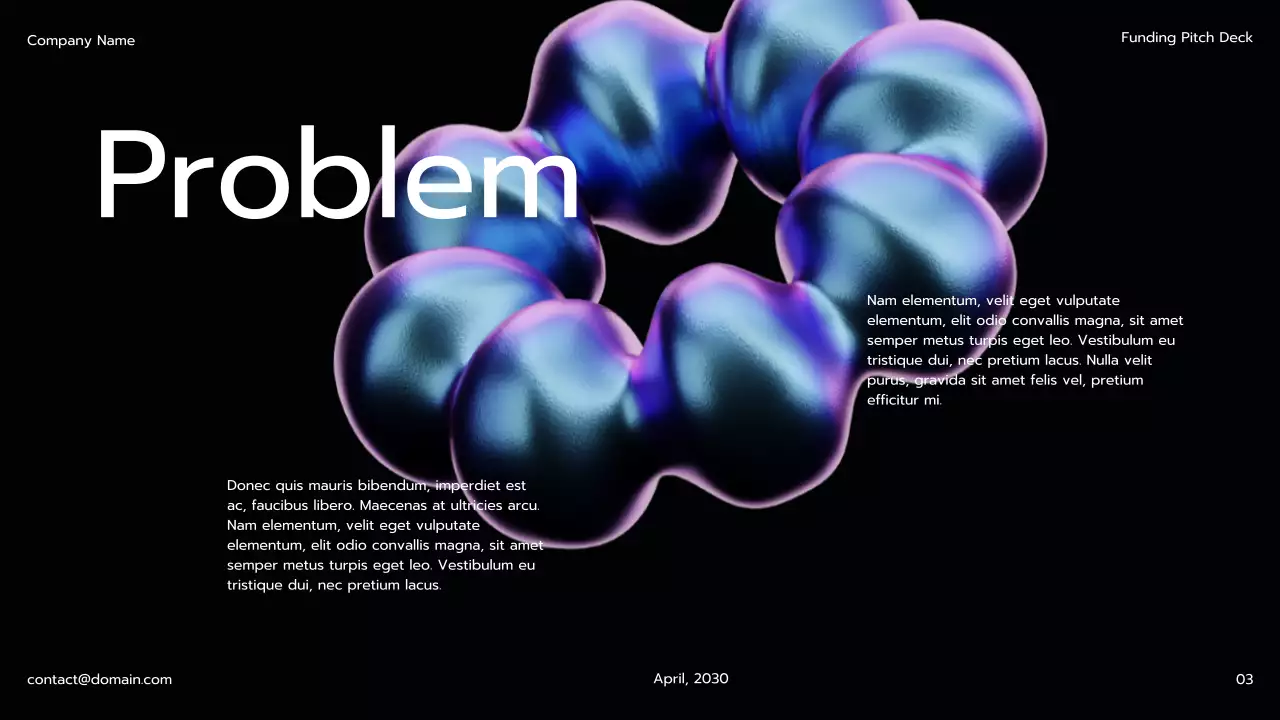 블랙 모던 펀딩 피치 프레젠테이션