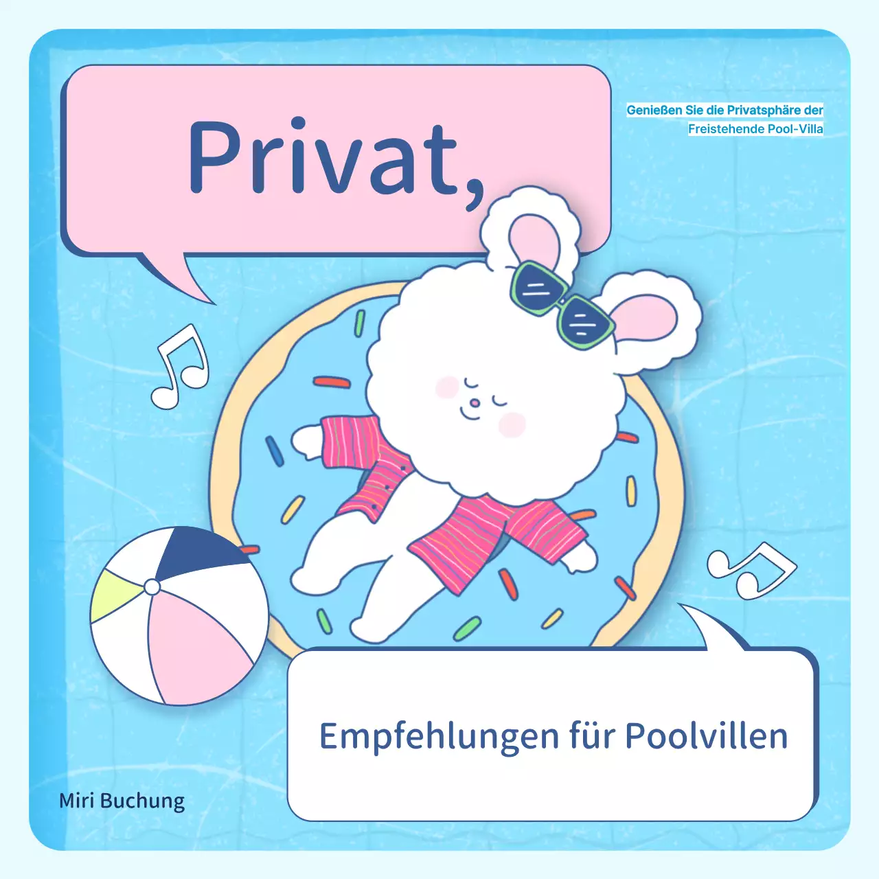 Ein hübsches Sommerhaus in Hellblau und Rosa