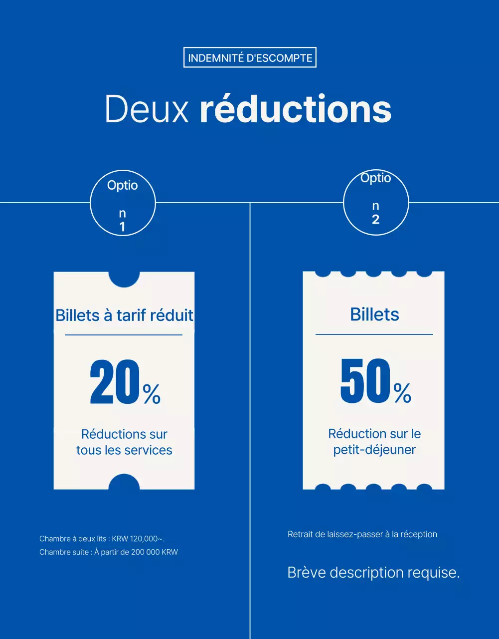 Faire la promotion d'un hôtel simple pour la saison d'été en bleu