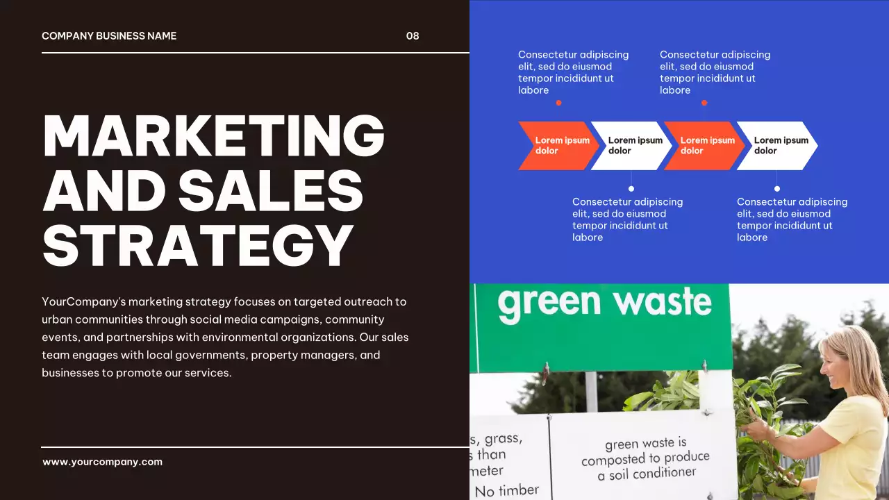 Blue Modern Waste Promotion Presentation