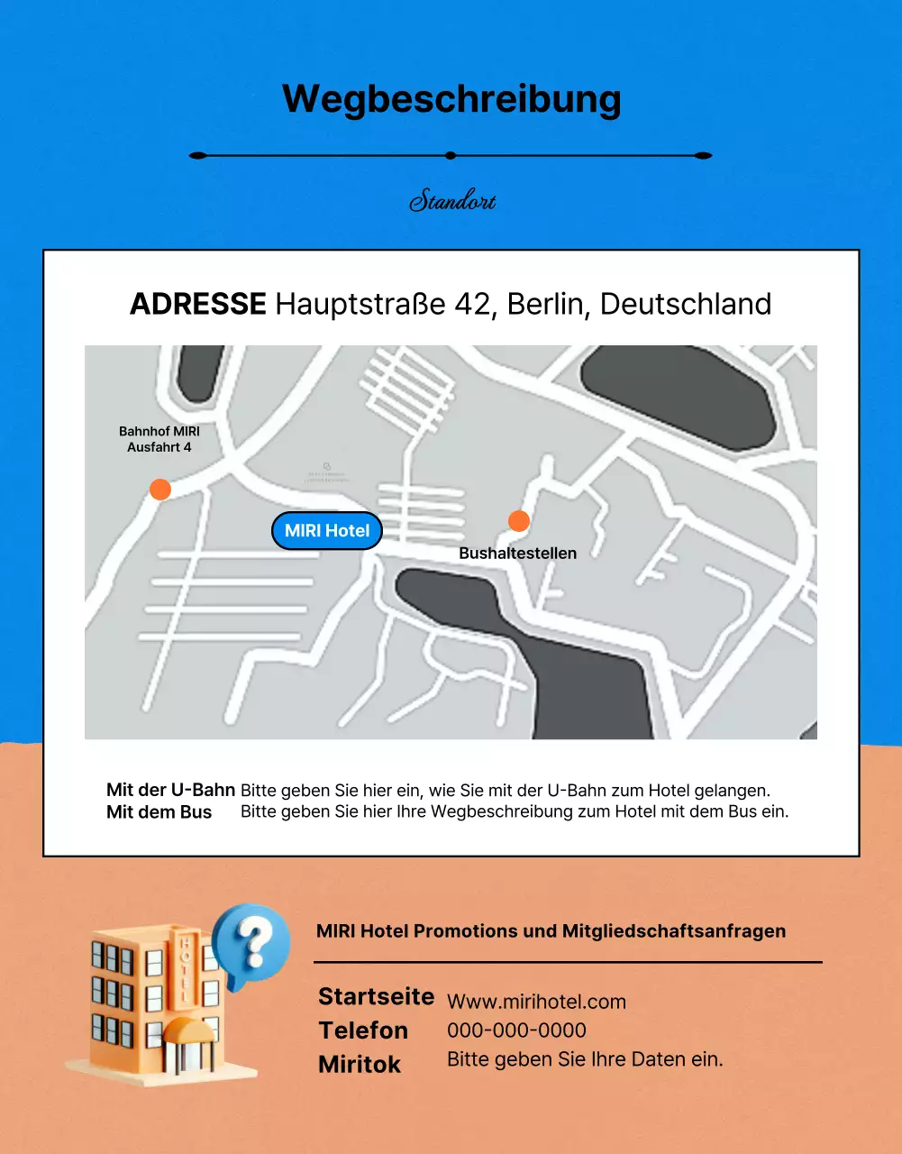 Kitschige Hotelangebote für den Sommer in Orange und Blau