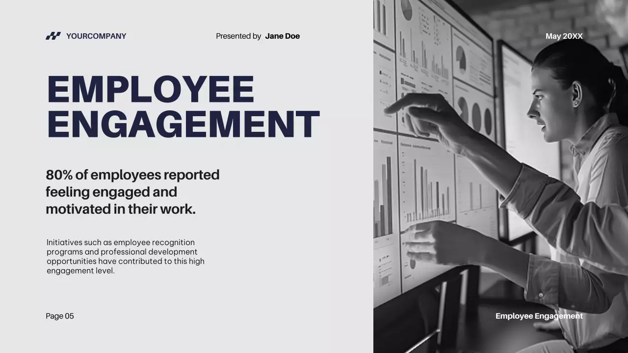 Black Professional Business Report Presentation