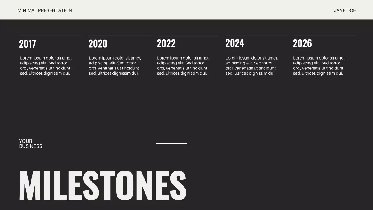 Black Minimal Business Presentation