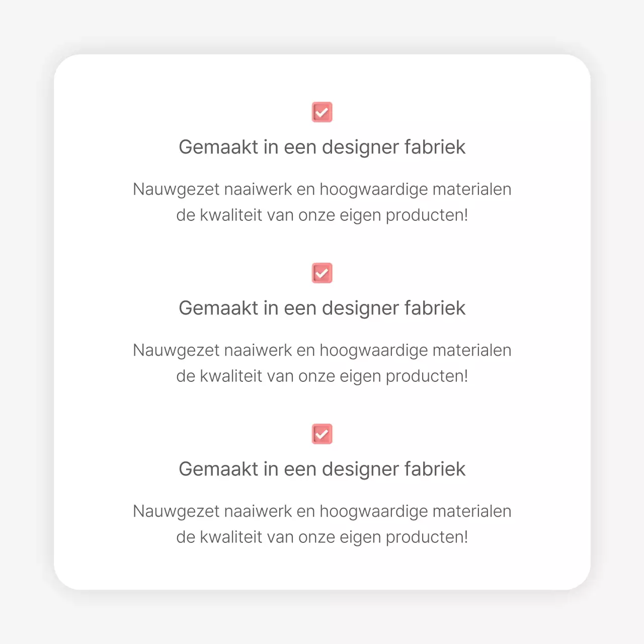 Een intropagina of advertentie voor een modewinkelcentrum met een eenvoudige stijl van witte en grijze emoji's.