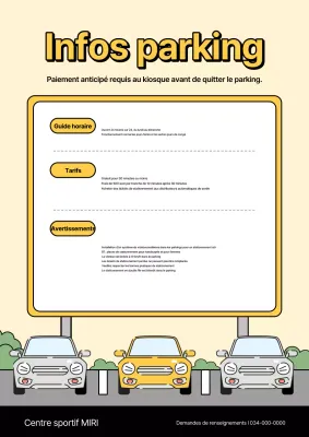 Un simple avis de parking jaune et gris