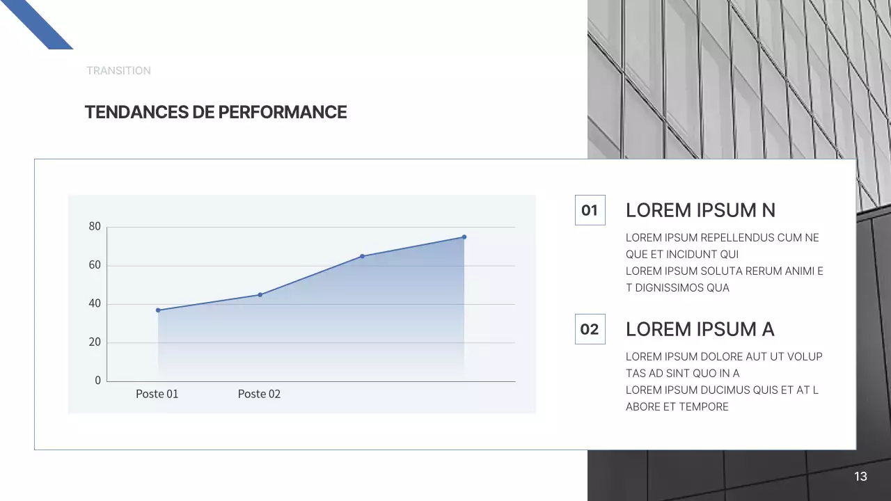 Un rapport d'entreprise simple en bleu et bleu clair