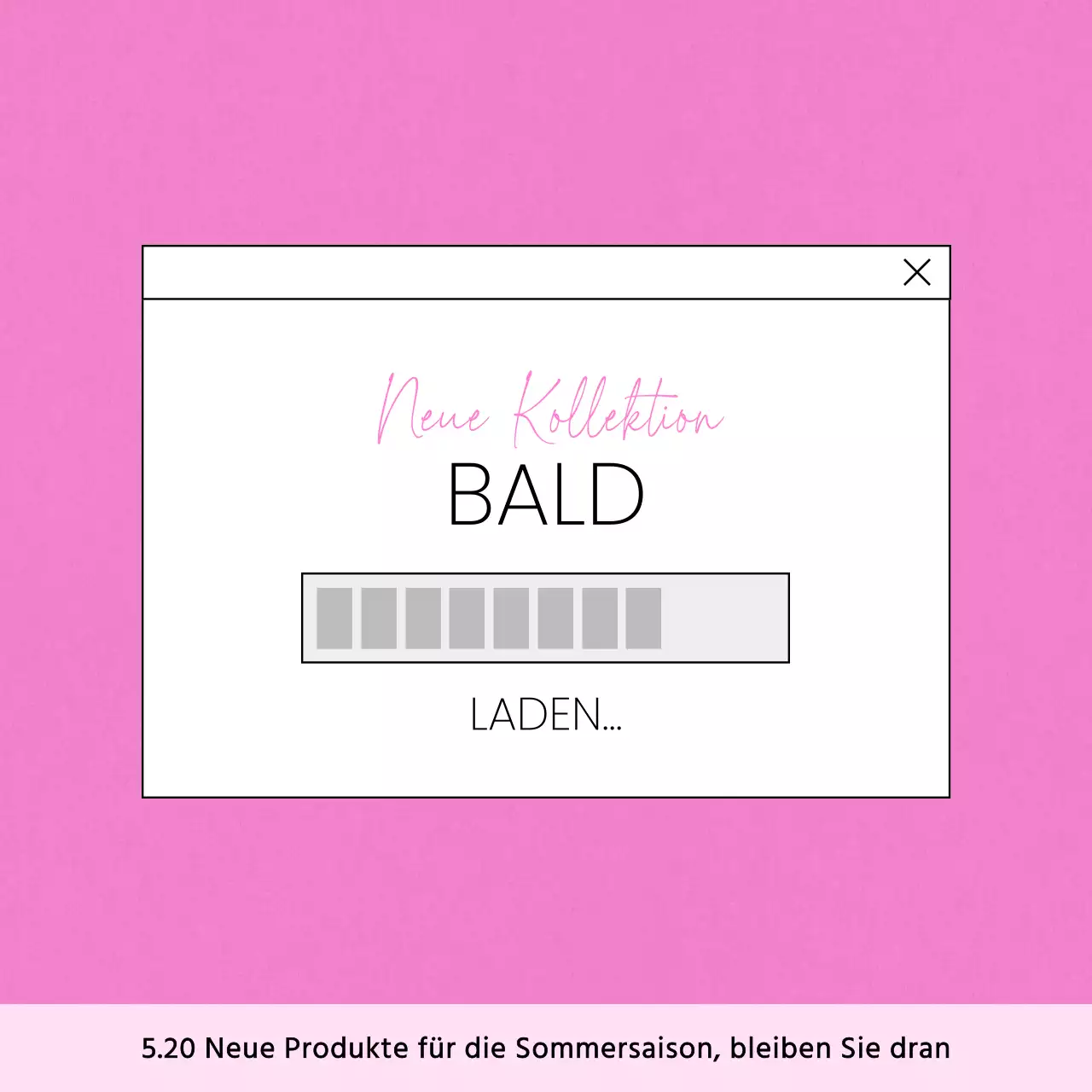 Ankündigung der Einführung eines modernen neuen Produkts in Rosa und Weiß