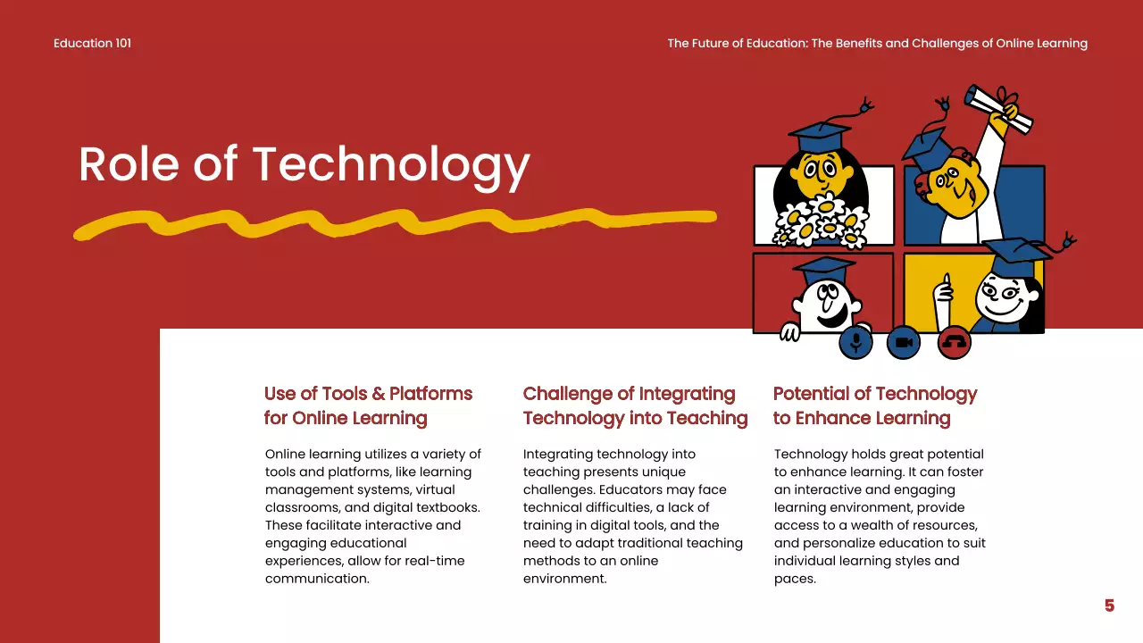 Red Comic Education Presentation