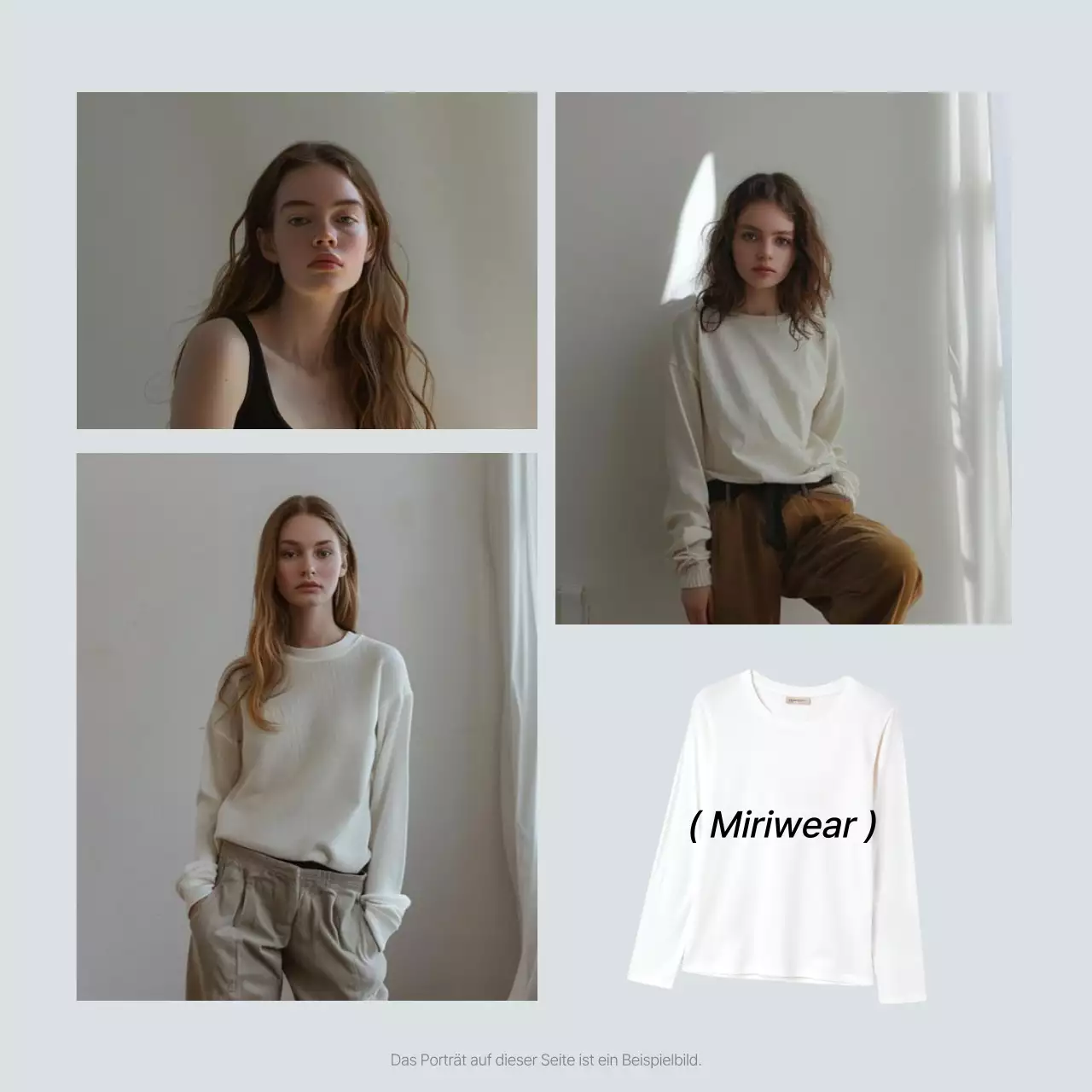 Fördern Sie ein trendiges Mode-Foto-Layout in Blau und Weiß