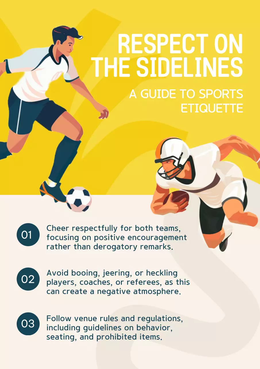 Yellow Modern Sports Guide Poster