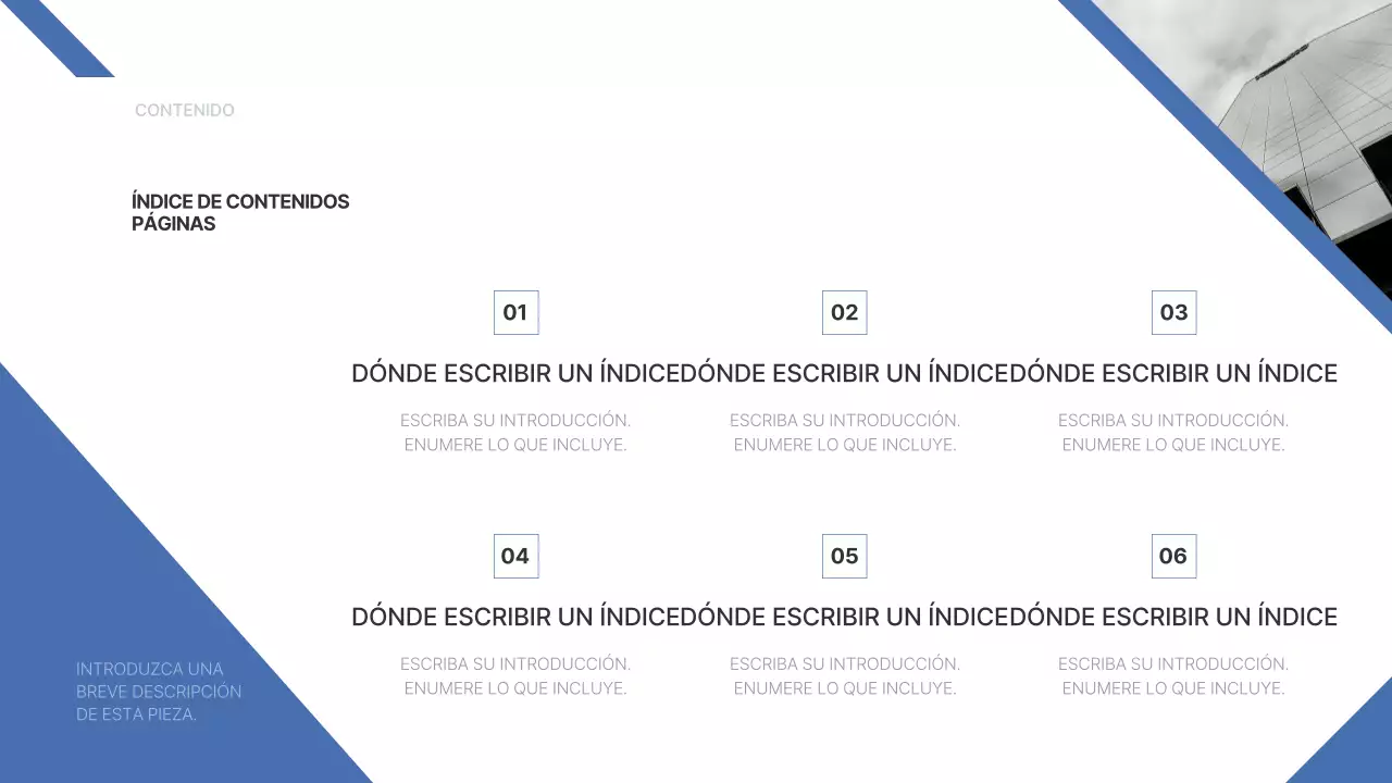 Un sencillo informe corporativo en azul y azul claro