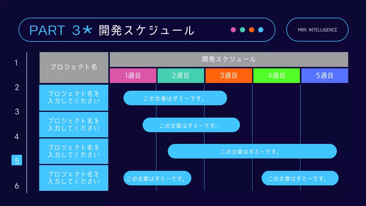 水色とオレンジのトレンドのWeb開発プロジェクト企画書