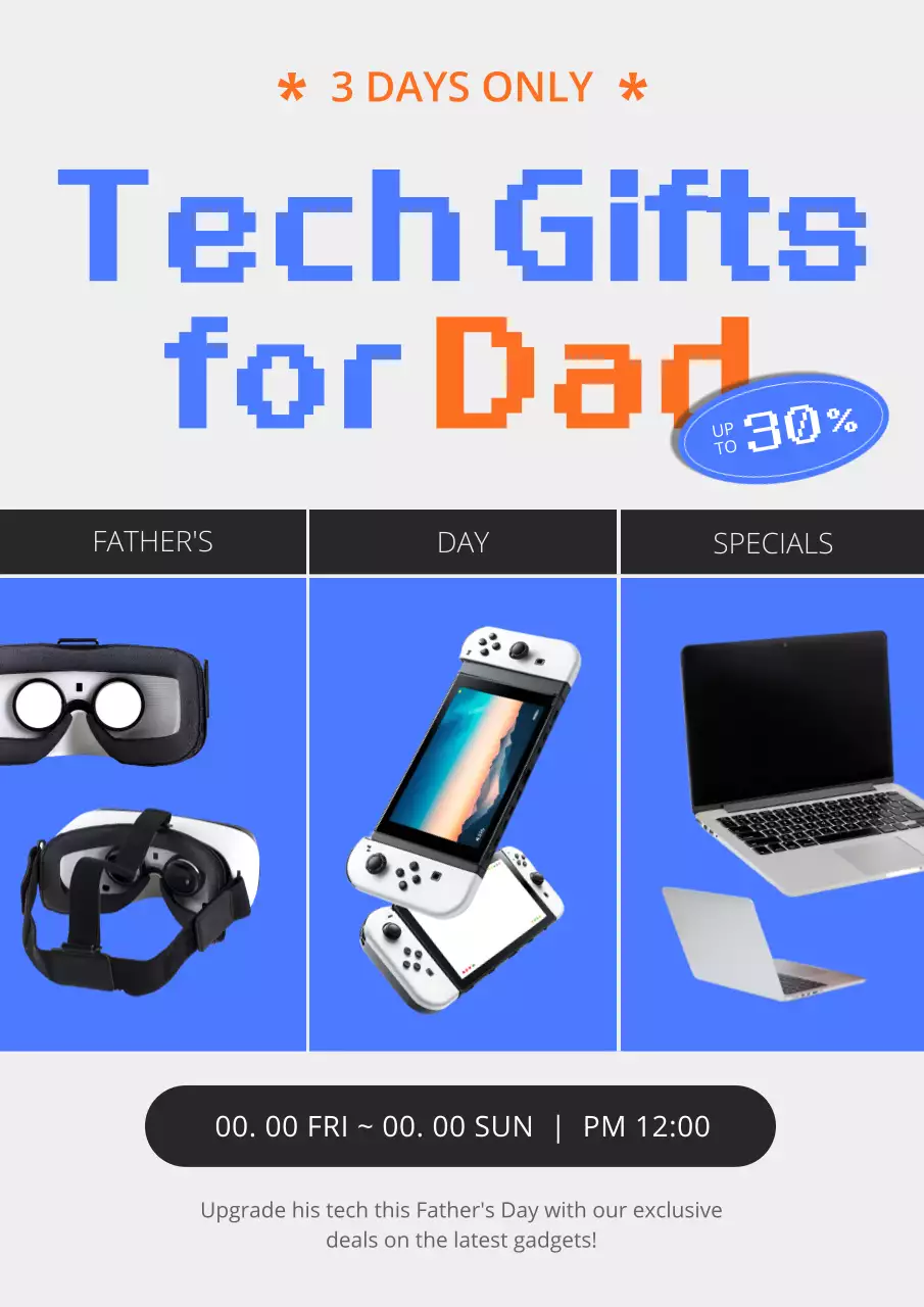 Blue Trendy Tech Promotion Poster