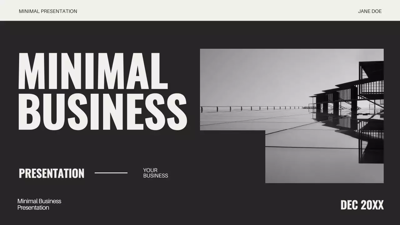 Black Minimal Business Presentation
