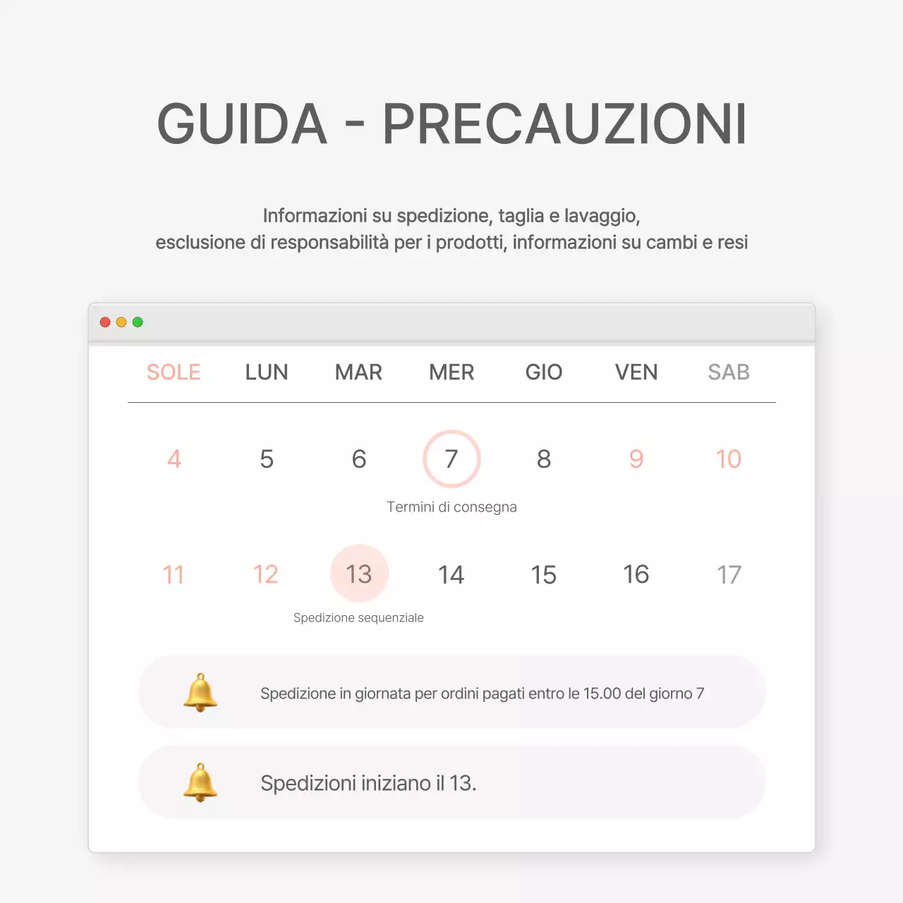 Un centro commerciale di moda decorato con uno stile semplice di emoji bianche e grigie, con le istruzioni e le precauzioni necessarie.