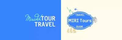 A tour guide concept in beige and blue