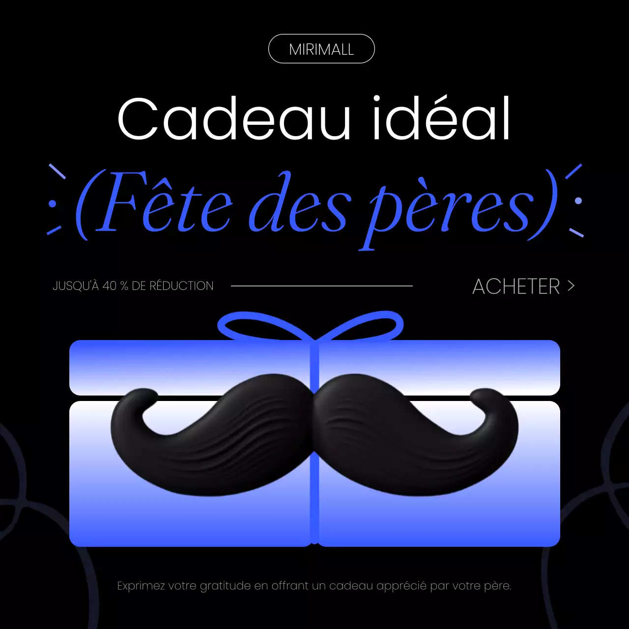 Annonces de vente tendance en noir et bleu