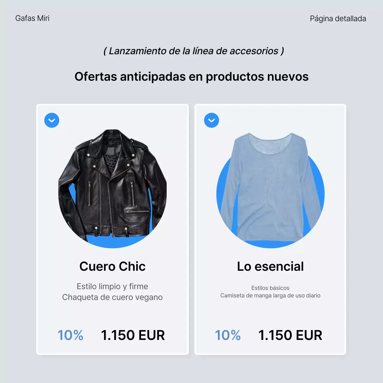 Describir y promover la moda en azul y blanco