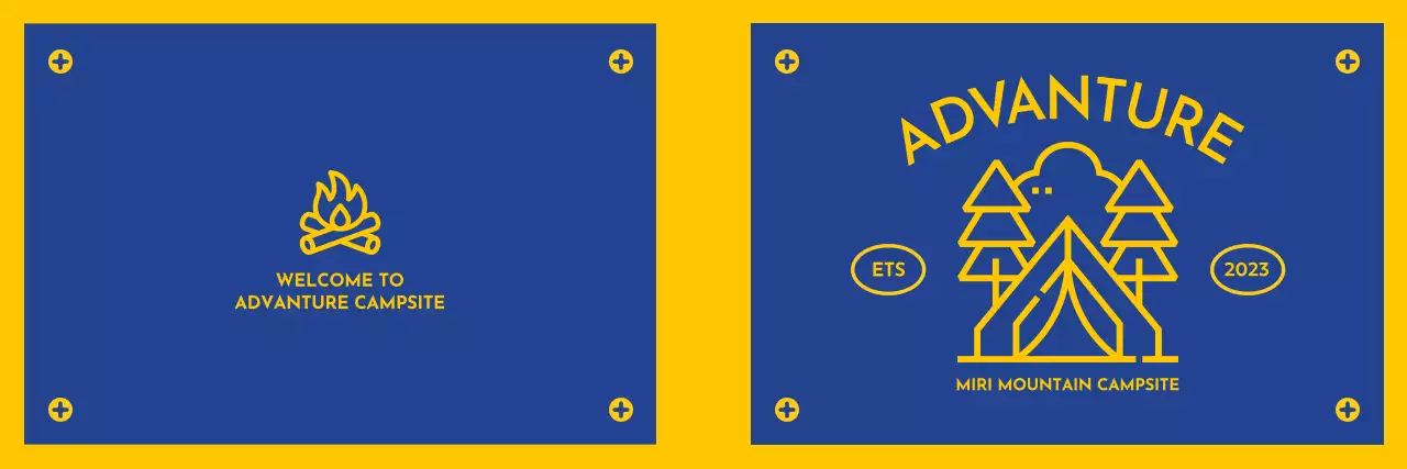 イラストアイコンを活用したキャンプ場デザイン