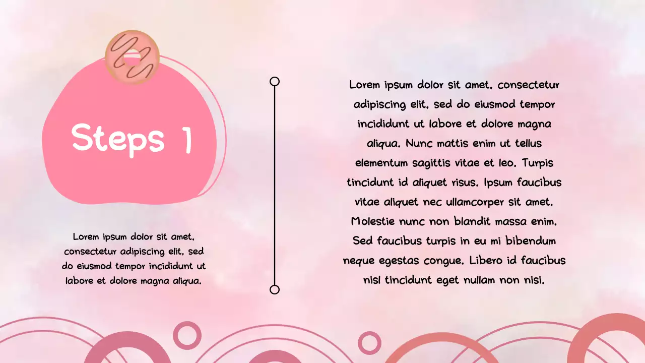 핑크와 파스텔의 귀여운 그룹 프로젝트 프레젠테이션