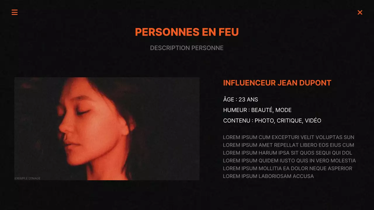 Rapports de marketing tendance en noir et orange