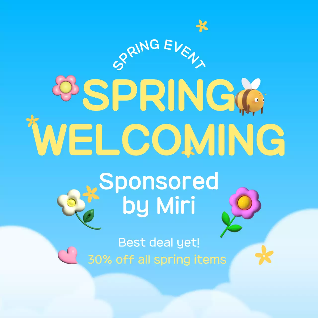 Pink Trendy Spring Promotion Instagram Carousel