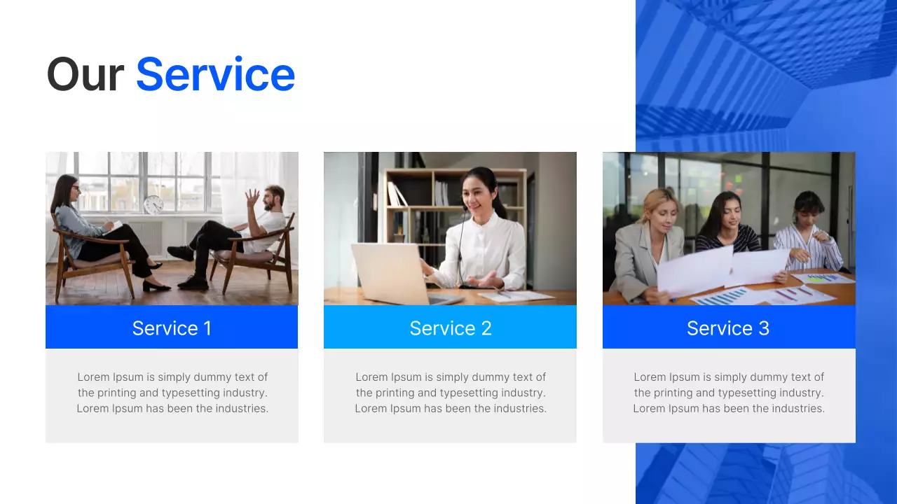 블루 모던 비즈니스 프레젠테이션