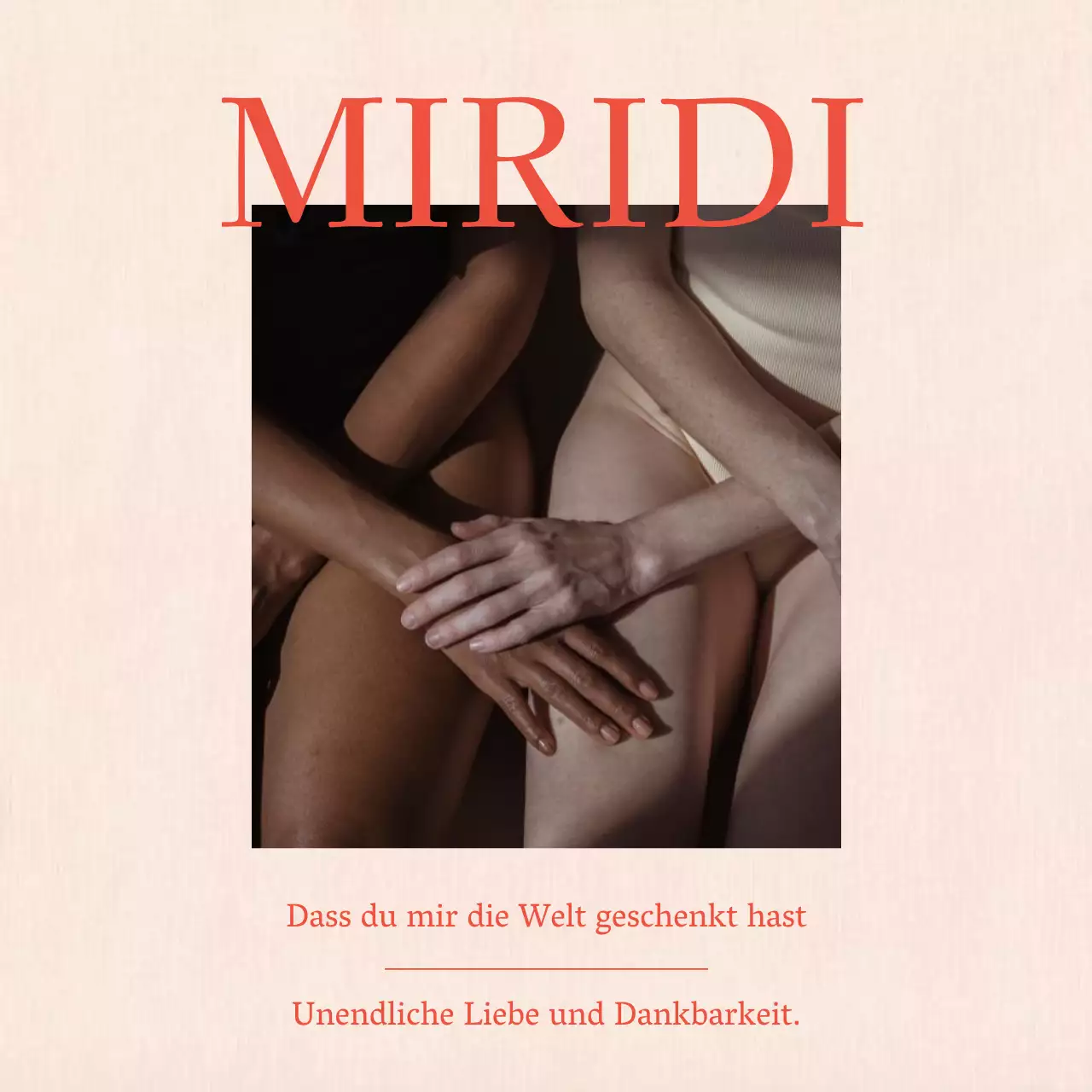 Ein einfaches Dankesschreiben in Rot und Elfenbein