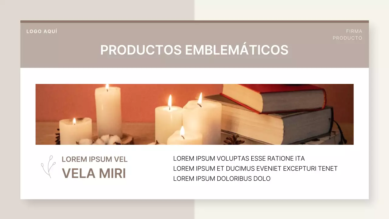 Un sencillo estudio de velas beige y marfil declaración de marca de pequeña empresa