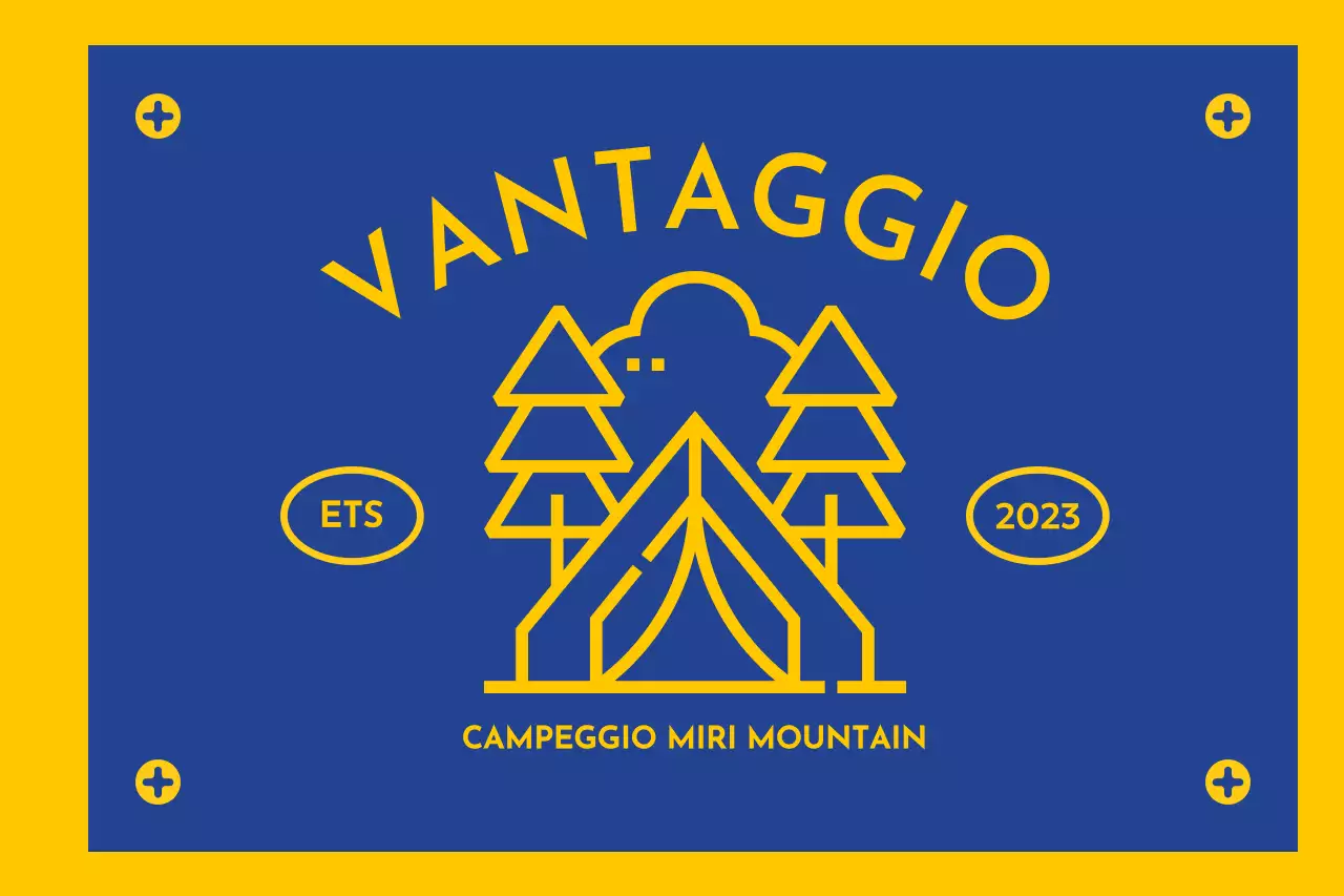 Progettare un campeggio con icone illustrate