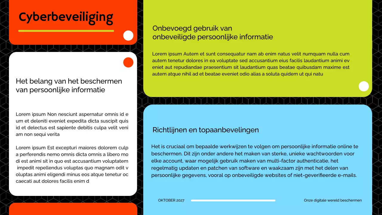 Red And Lime Modern Cybersecurity Lesmateriaal