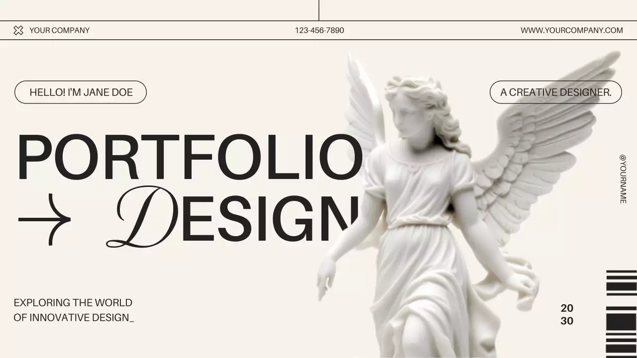 Beige Modern Portfolio Invitation Presentation