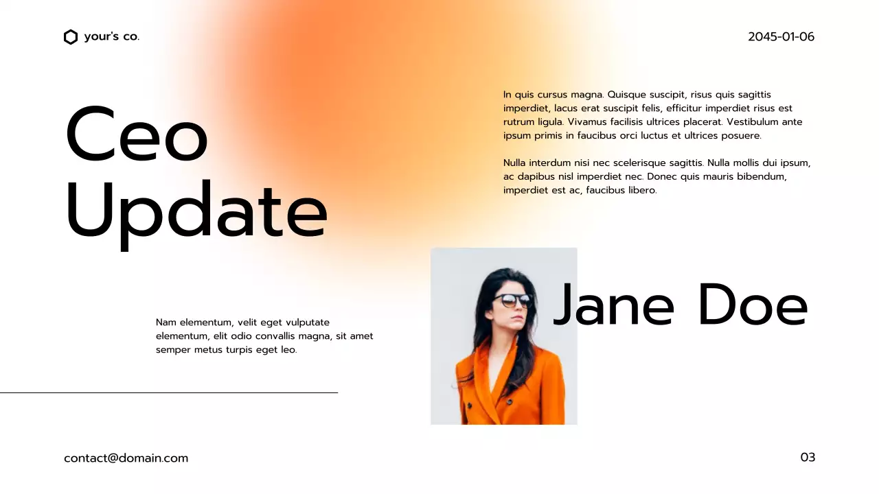 Orange Modern Business Deck Presentation