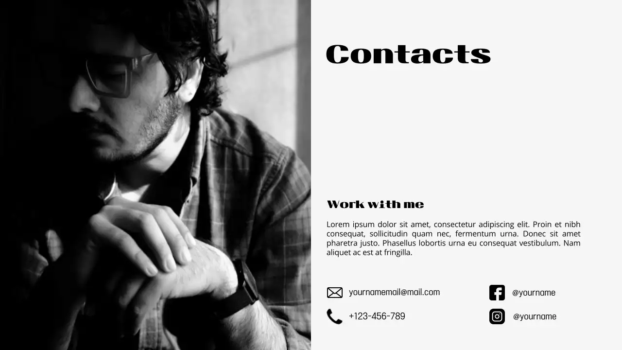 Black Minimal Photographer Portfolio Presentation