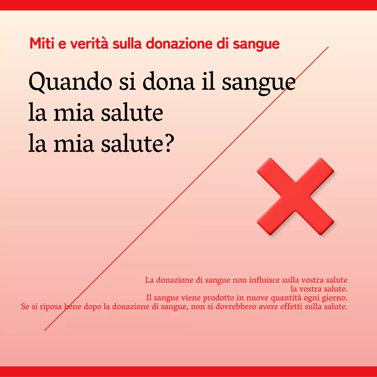 Il semplice appello di Red a donare il sangue
