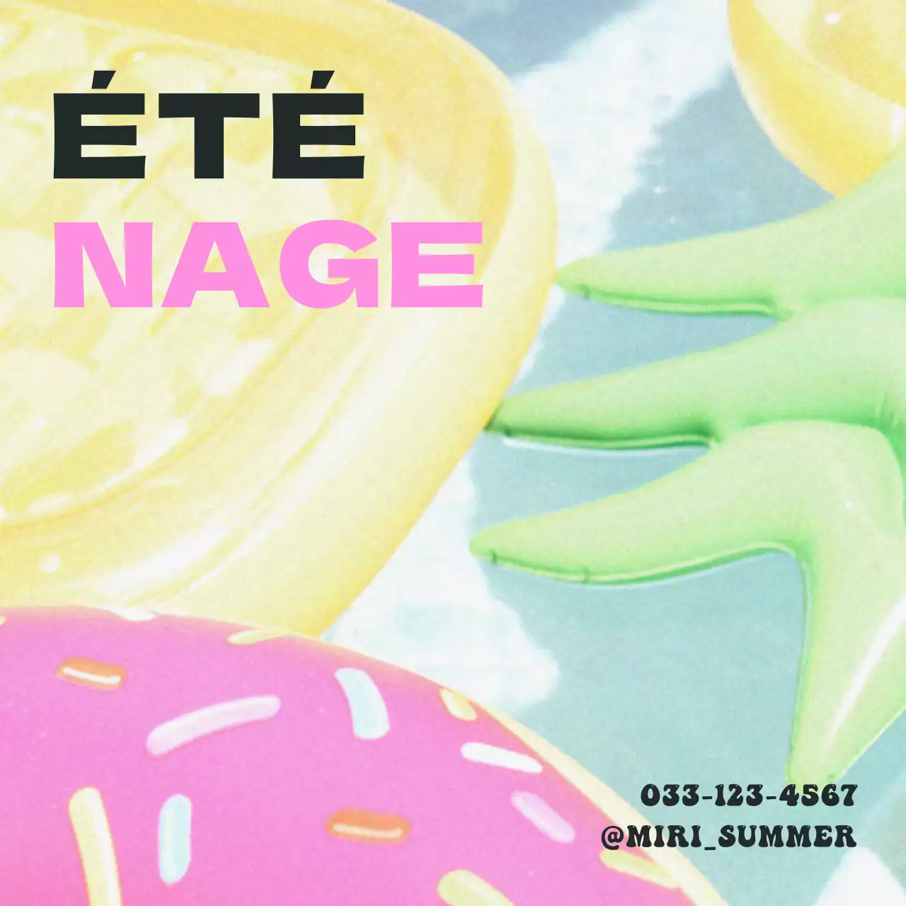 Poste de vacances simple pour la piscine en jaune et noir