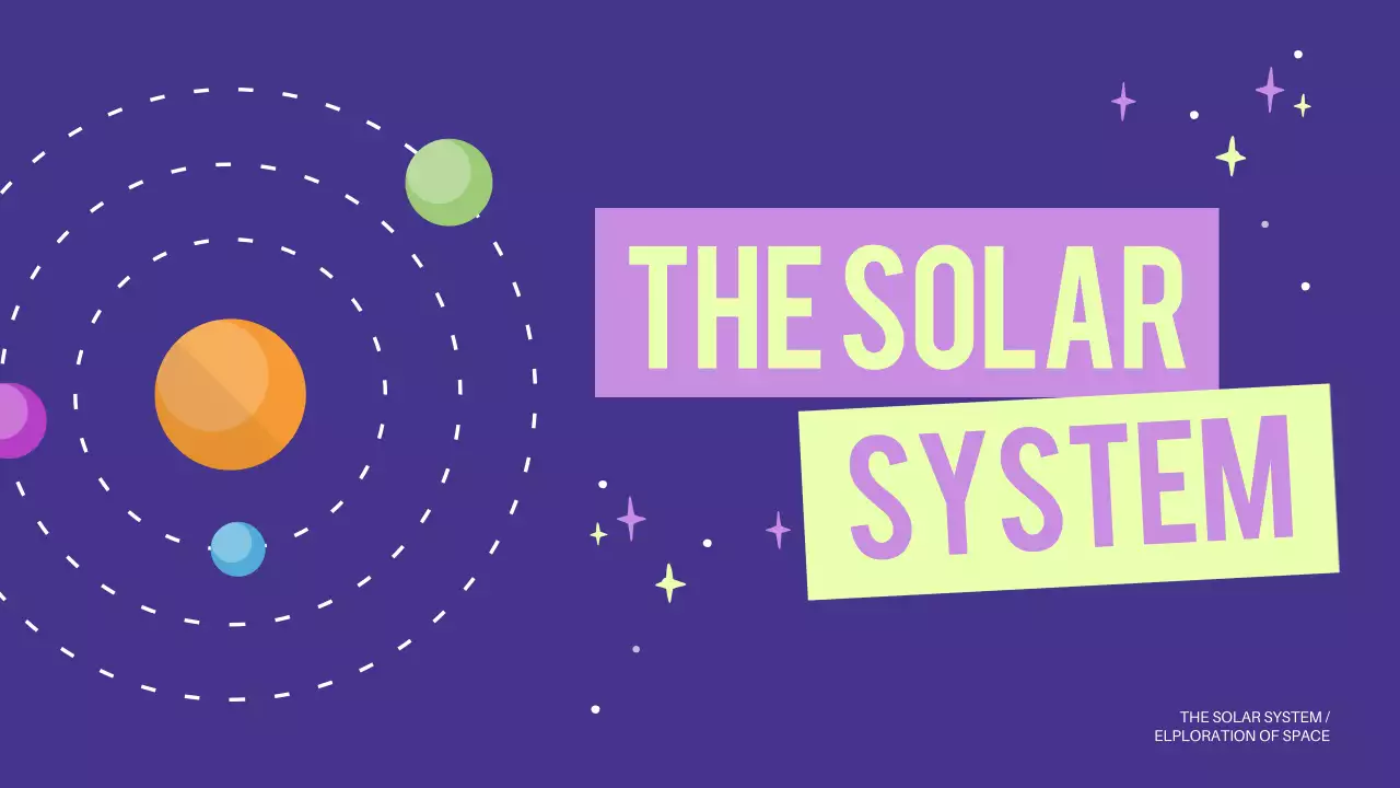 Purple and Green Bold The Solar System Class Material