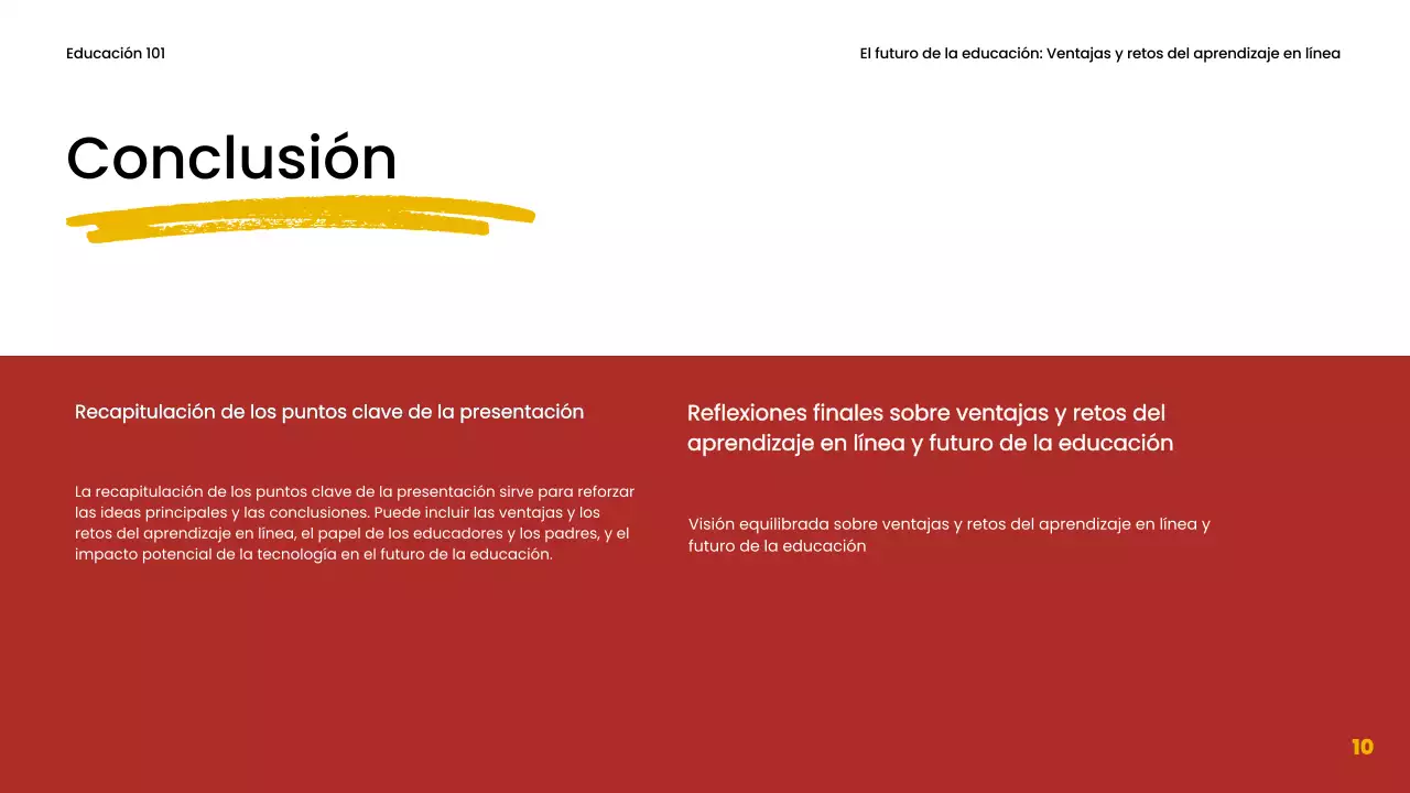 Azul y rojo Material didáctico sencillo en línea