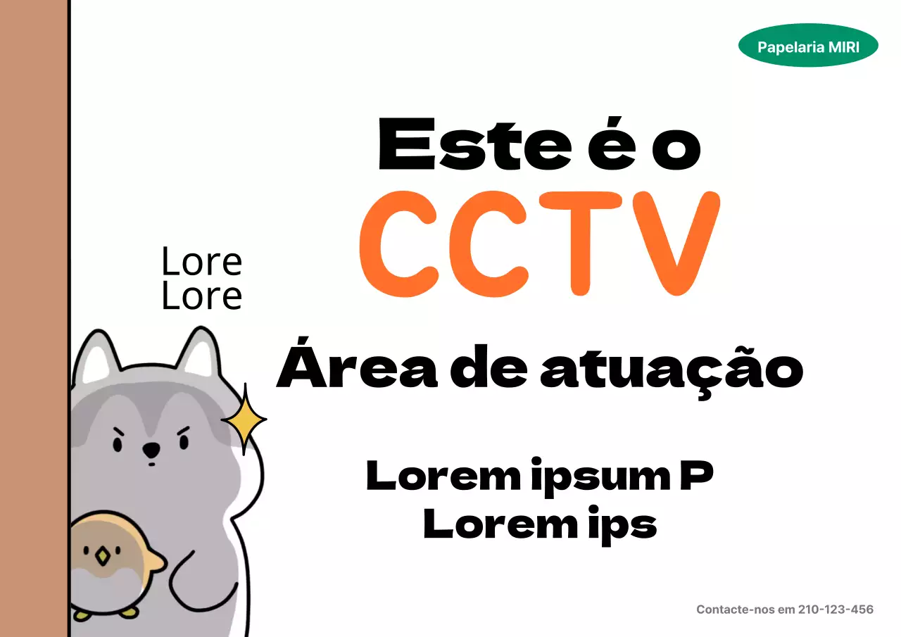 Informações CCTV em cor de laranja