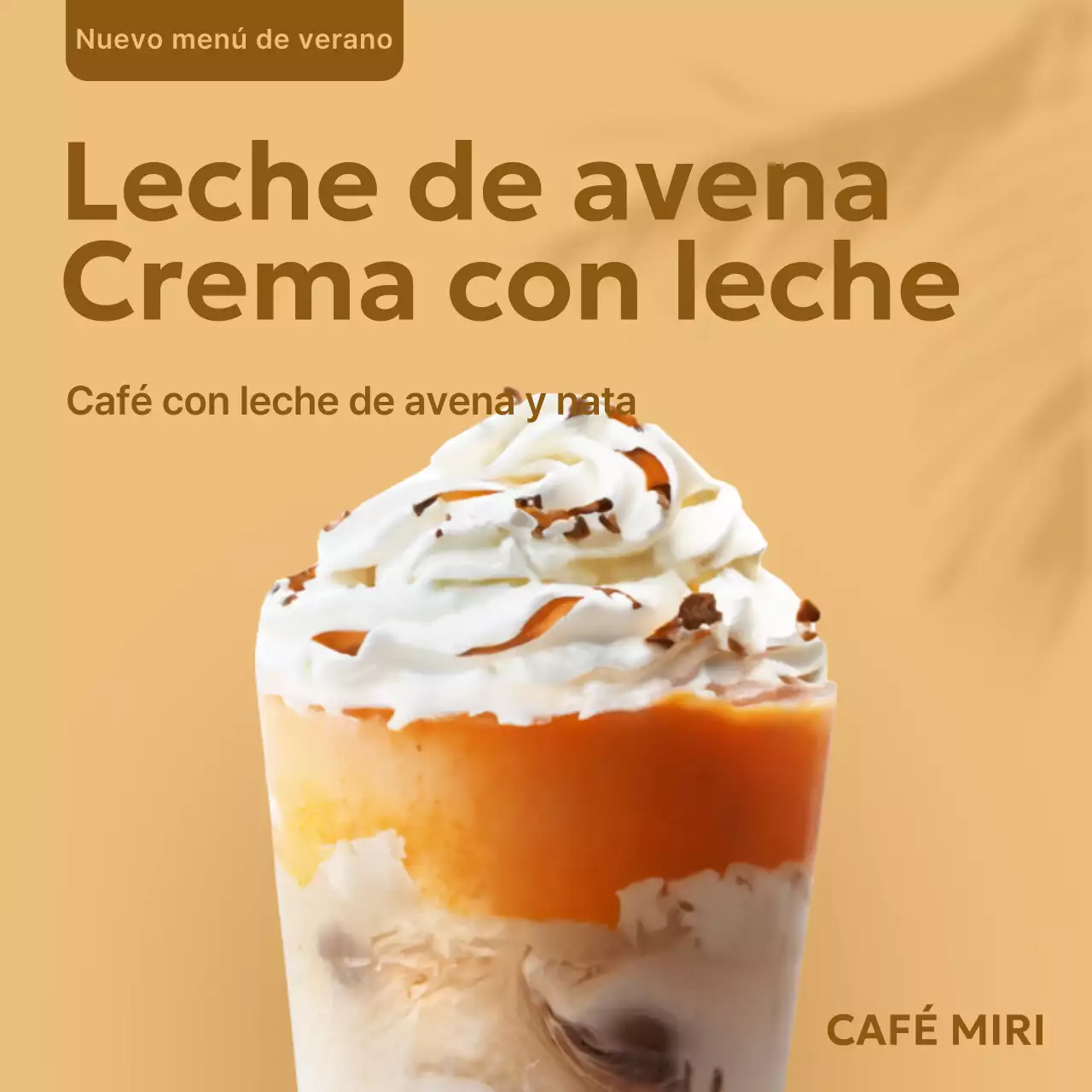 Anunciamos un nuevo menú en beige y marrón de moda