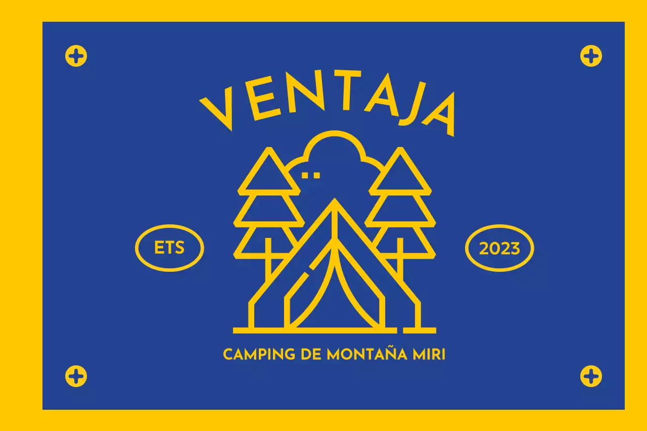 Diseñar un camping con iconos ilustrados