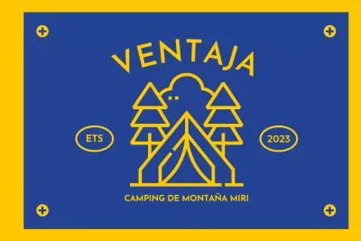 Diseñar un camping con iconos ilustrados