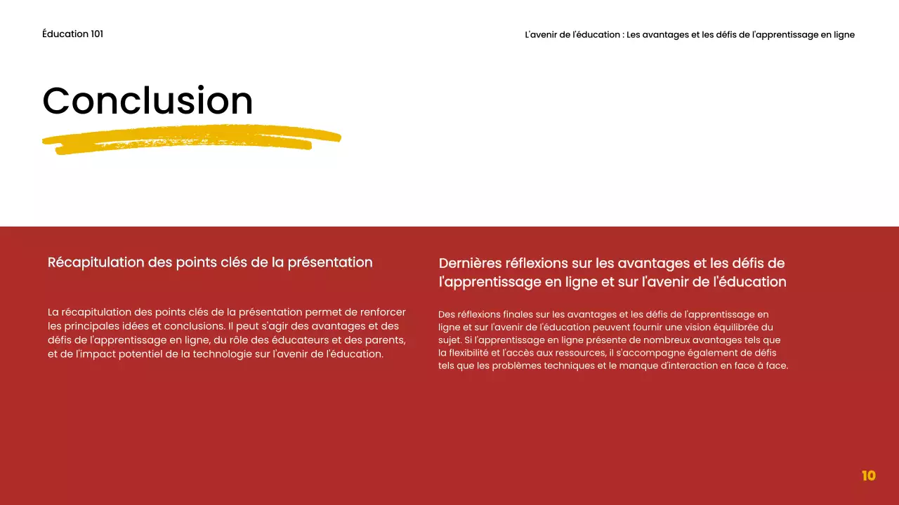 Matériel d'apprentissage en ligne simple bleu et rouge